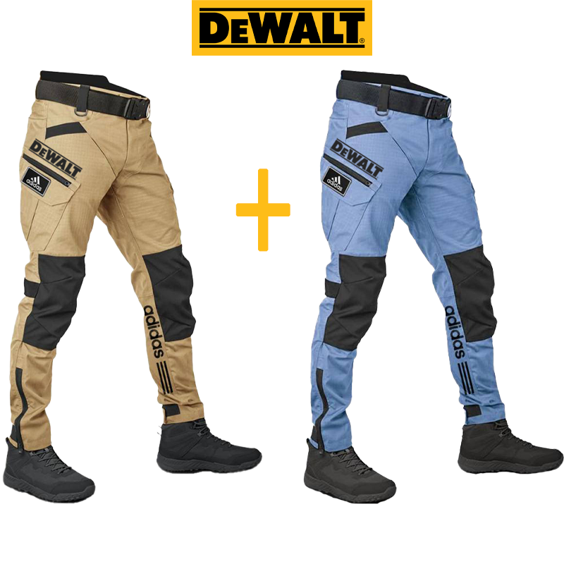 Wodoodporne i wiatroszczelne spodnie męskie marek adidas® i DEWALT idealnie nadają się do aktywności na świeżym powietrzu i wypoczynku.