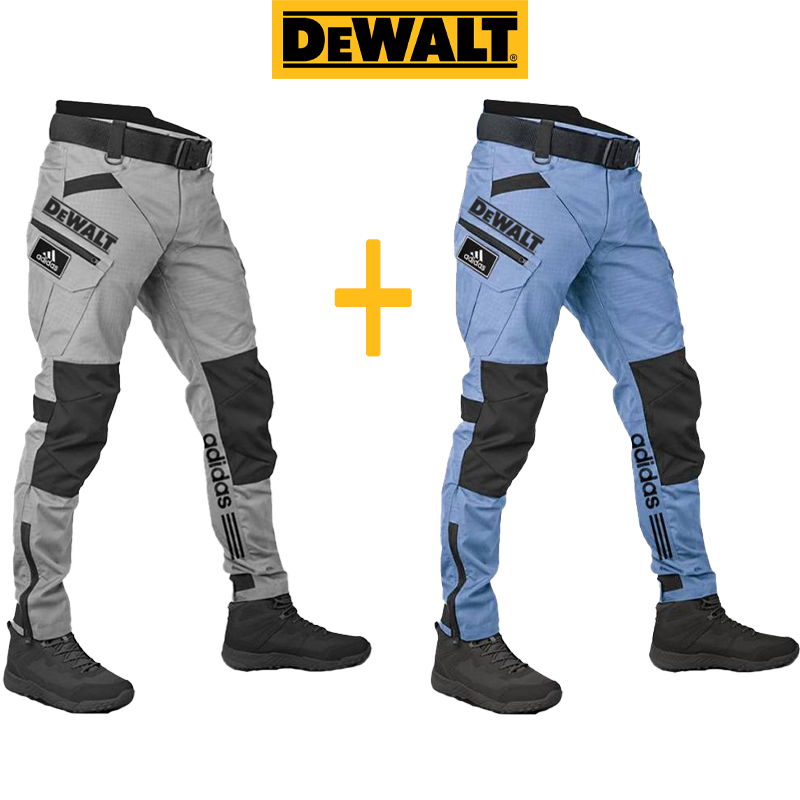 Wodoodporne i wiatroszczelne spodnie męskie marek adidas® i DEWALT idealnie nadają się do aktywności na świeżym powietrzu i wypoczynku.