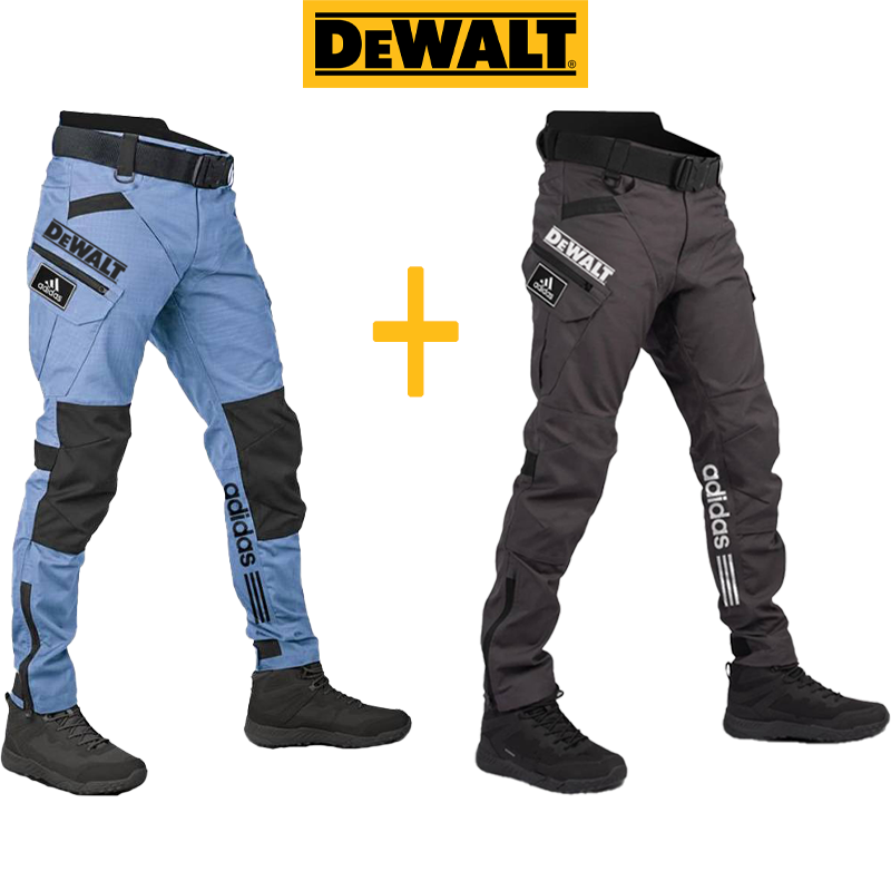Wodoodporne i wiatroszczelne spodnie męskie marek adidas® i DEWALT idealnie nadają się do aktywności na świeżym powietrzu i wypoczynku.