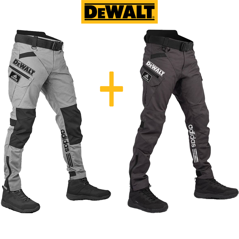 Wodoodporne i wiatroszczelne spodnie męskie marek adidas® i DEWALT idealnie nadają się do aktywności na świeżym powietrzu i wypoczynku.